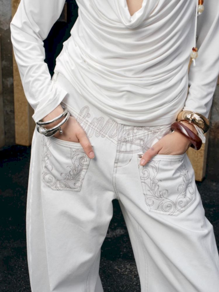 Old washed scimitar jeans【s0000012391】