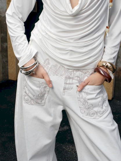 Old washed scimitar jeans【s0000012391】