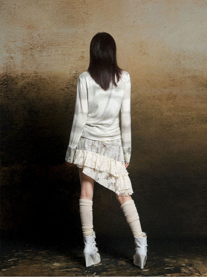 Double Layer Lapel Knit Inner Top【s0000011809】