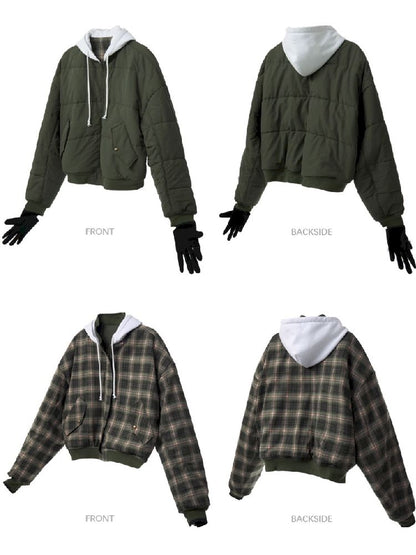 PEReversible Removable Gloves Cotton Jacket【s0000010441】