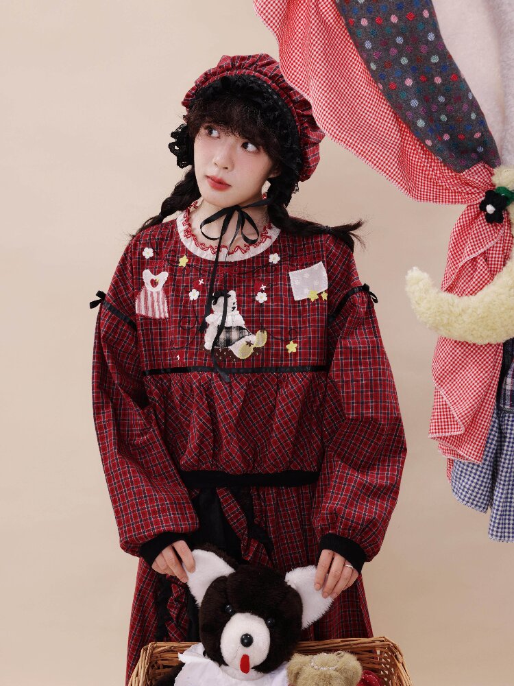 Embroidered Lantern Sleeve Shirt【s0000019283】
