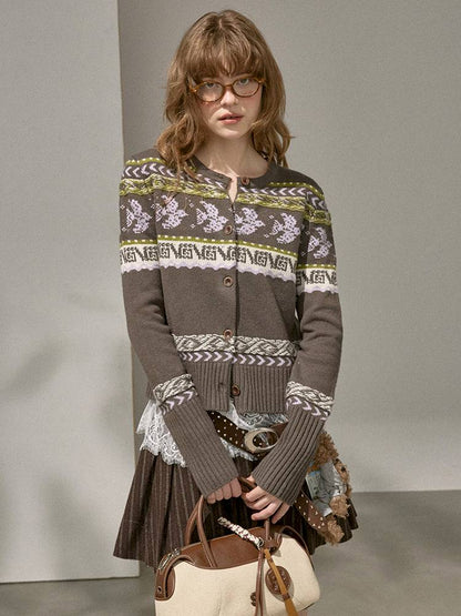 Button-Up Knit Cardigan Jacket【s0000014393】