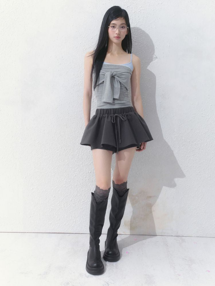 A-line Puffy Half-body Skirt【s0000012153】