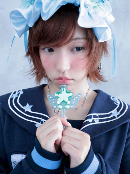 Dreamcore Star Wings Magic Wand Necklace【s0000014700】