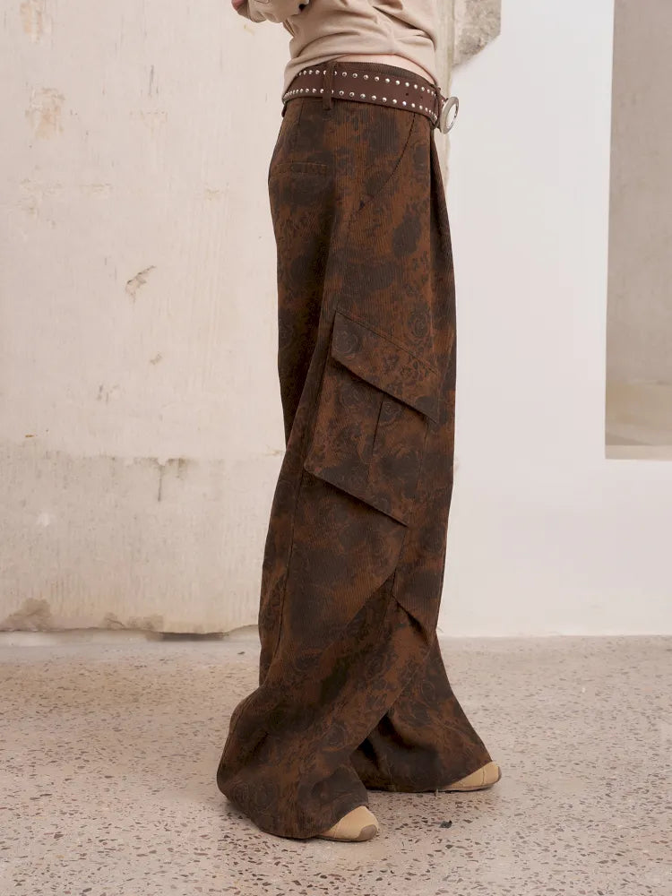 Pocket Structured Relaxed Straight-Leg Workwear Pants【s0000014071】