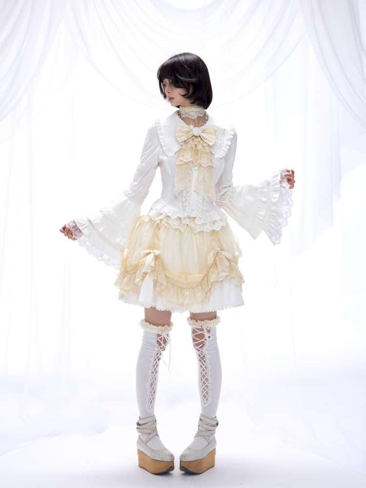 Dark Lolita Lace Mesh Sundress Dress【s0000014684】