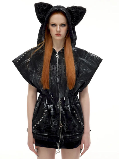 Punk Layered Zipper Y2K Mini Skirt【s0000014015】