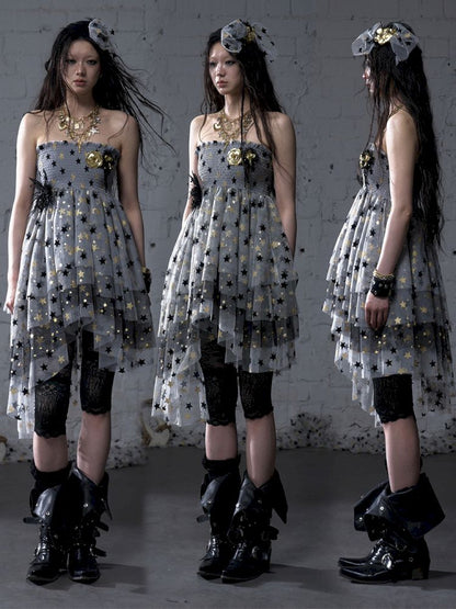 Puffy Tulle Two-Way Strapless Half-Skirt【s0000012792】