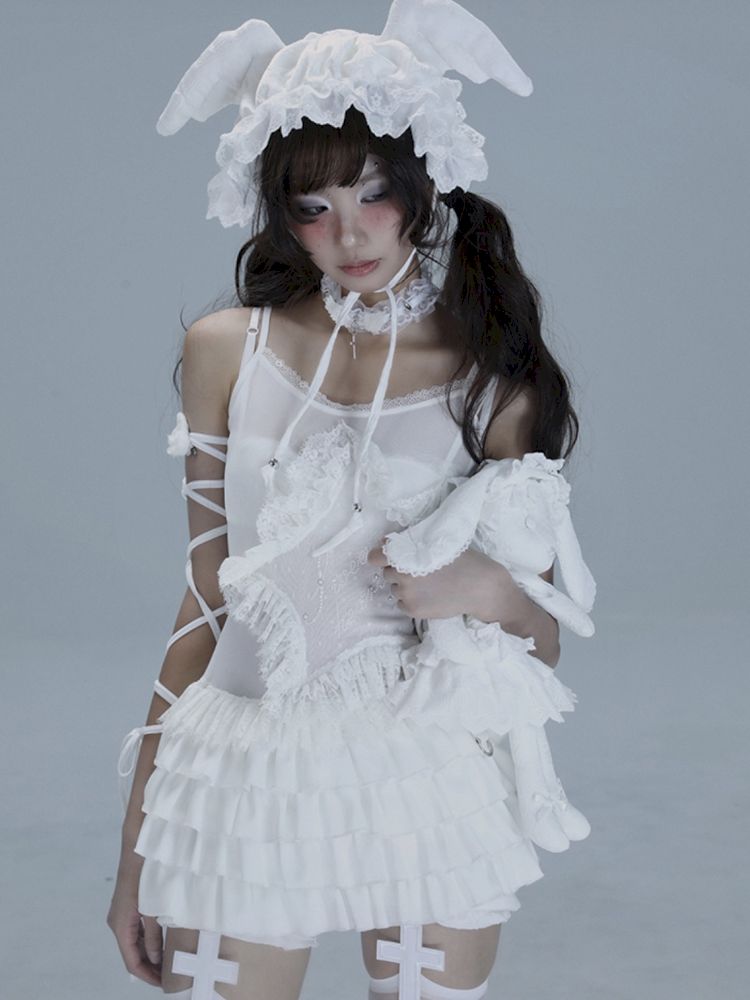 Ballet Style Slouchy Cake Lace Top【s0000013488】