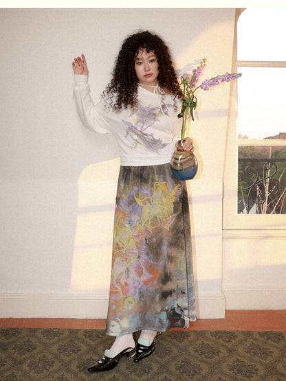 Dance Of Dawn Lily Orchid Skirt【s0000015454】