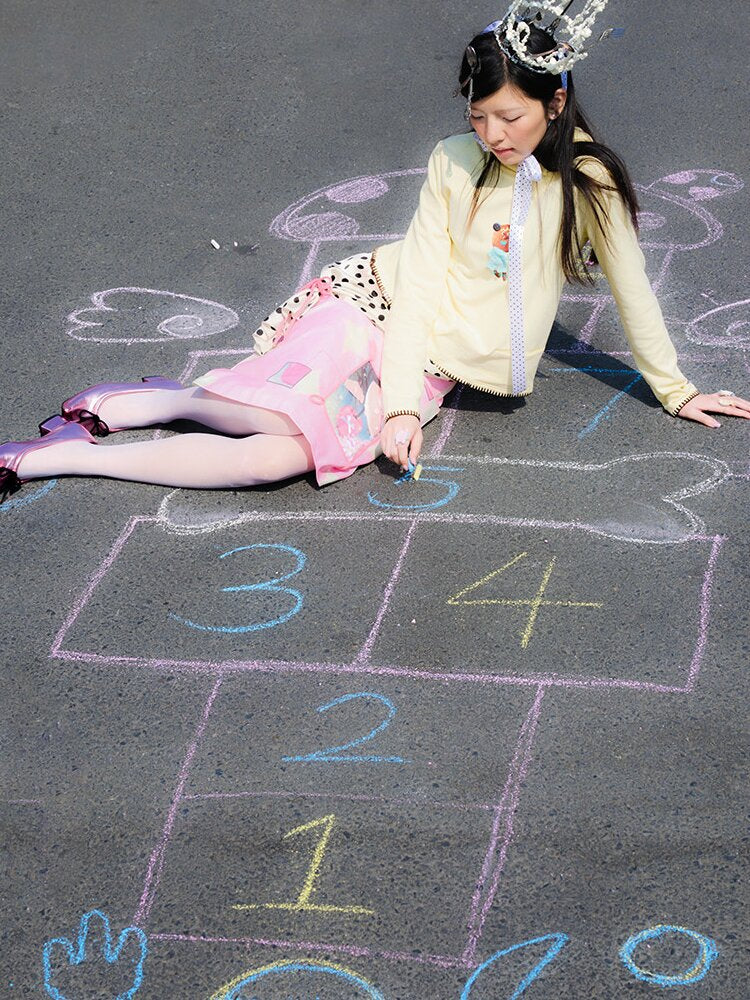 Printed Hood Girl Long Sleeve T【s0000015848】