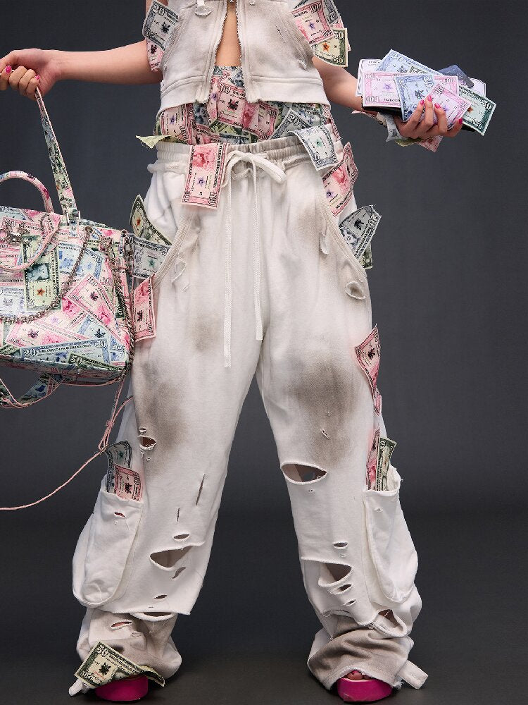 Printed Aro Pants Money Print T【s0000017032】