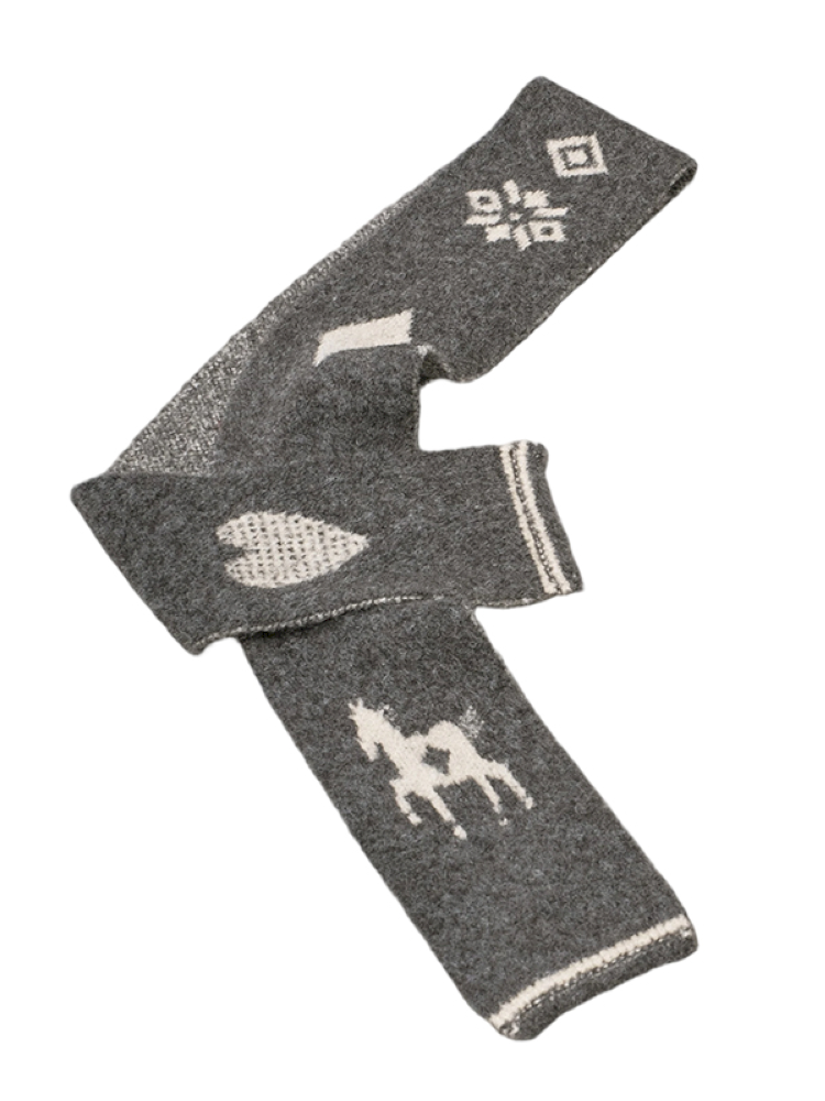 Love Pony Knitted Plush Hat Scarf【s0000015217】