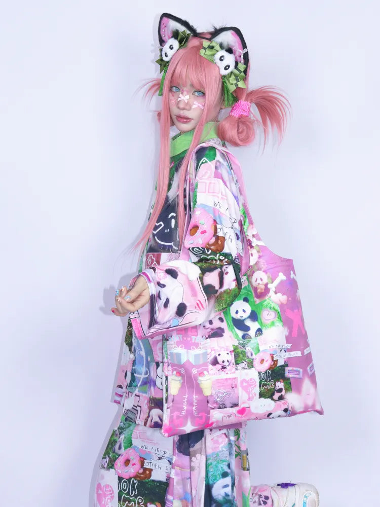 Cute Cartoon Print Shoulder Bag Tote Bag【s0000013980】