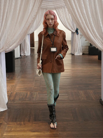 Leather Bow Belt Pants Staff Tag【s0000016437】