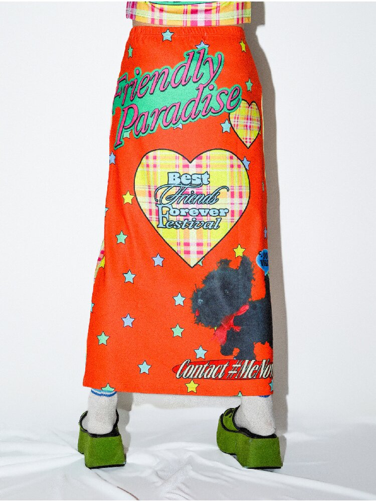 Reversible American Print Skirt【s0000016699】