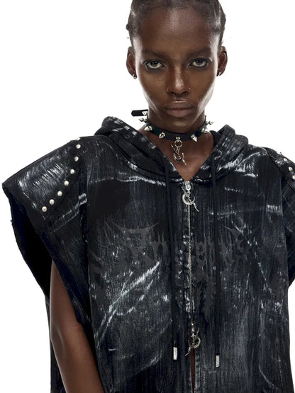 Cat-Ear Rock Punk Sleeveless Y2K Jacket【s0000014016】