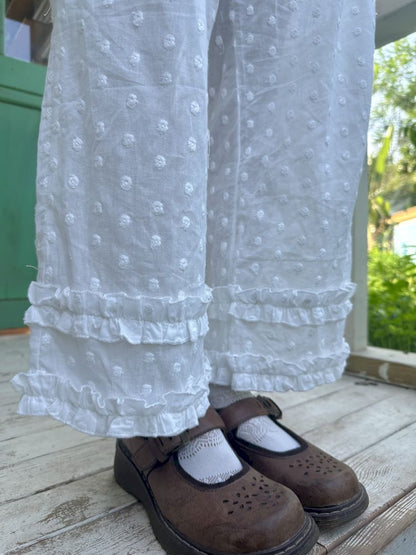 Loose-fitting elastic waist long pants【s0000012773】