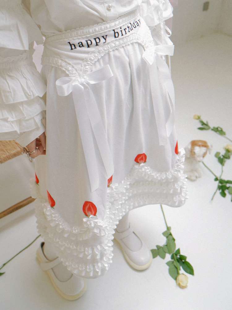 Strawberry Print Two-piece Skirt Dress【s0000014936】