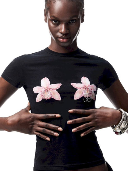 Floral Print Short Sleeve T-Shirt【s0000012398】