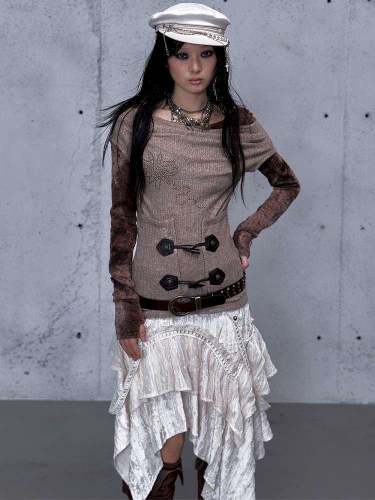 Wasteland Vintage Patchwork Knit Top【s0000014933】