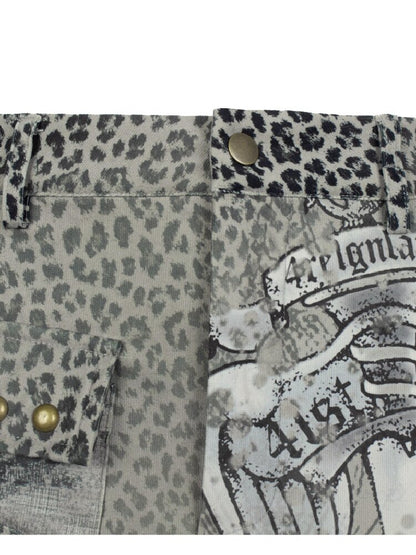 Snow Leopard Corduroy Short Skirt【s0000018068】