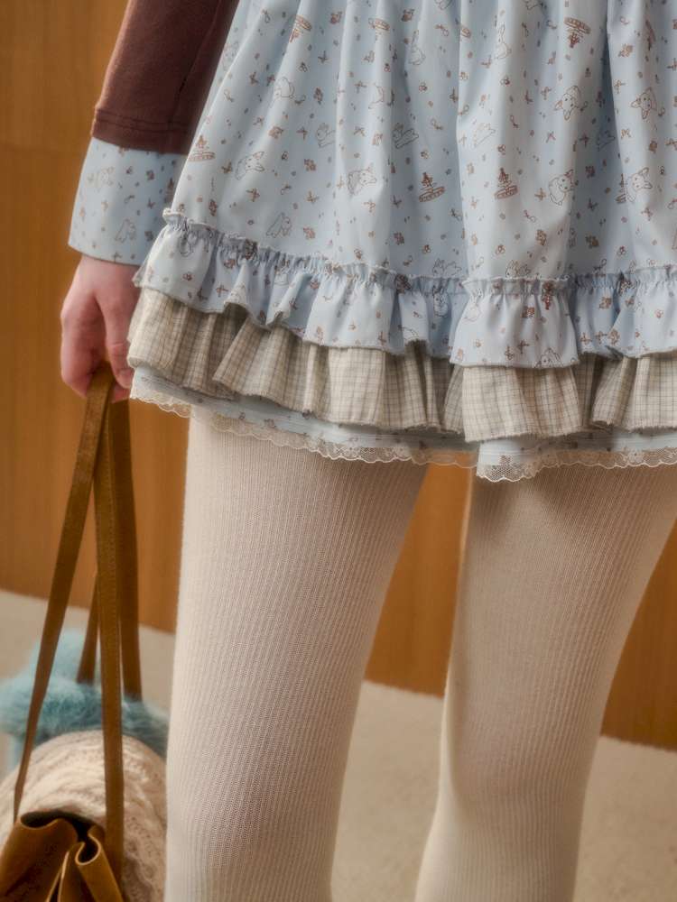 Tundra Patchwork Top Lace Skirt【s0000014881】