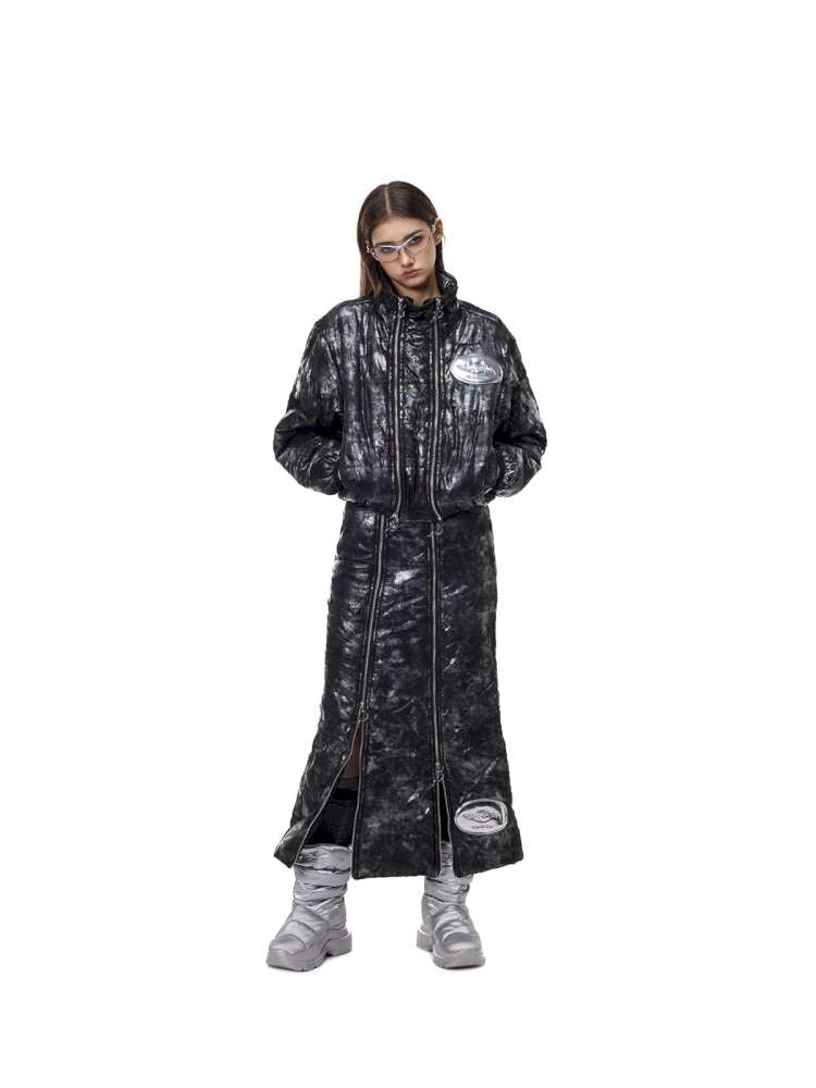 Silver Electric Moon Zipper Jacket【s0000015136】