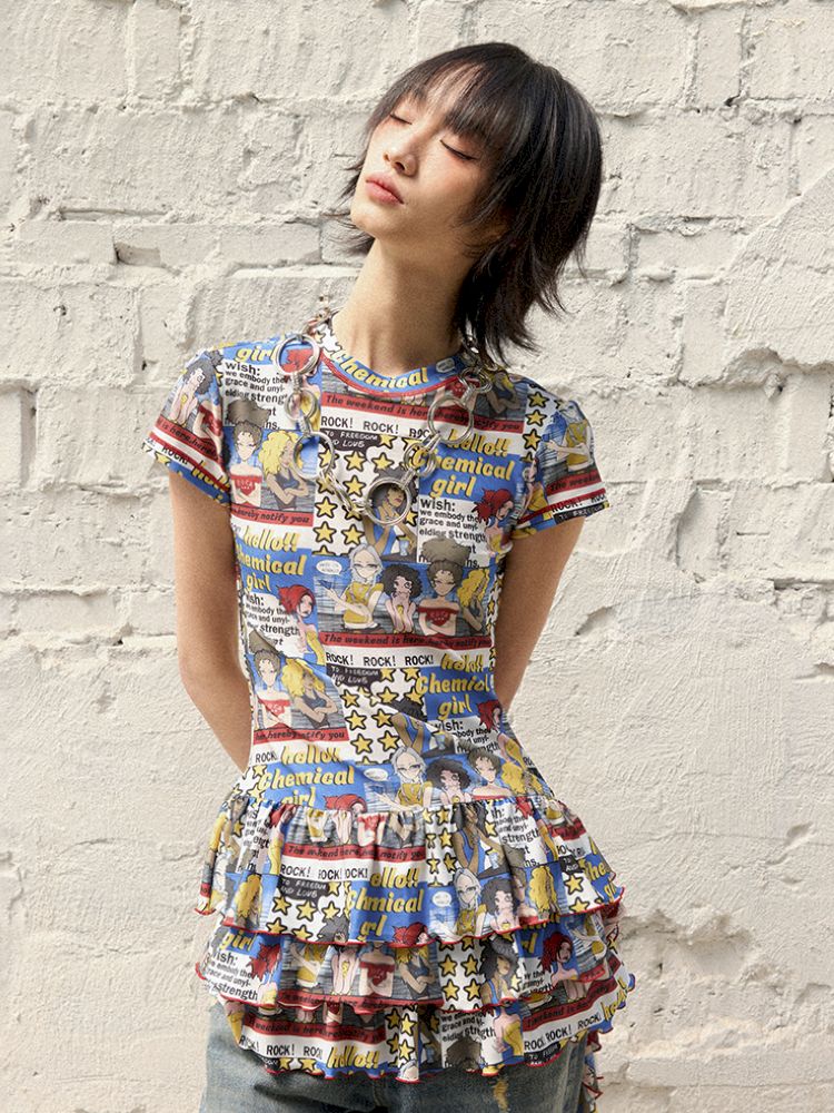 Manga Full Print Cake Dress【s0000012420】