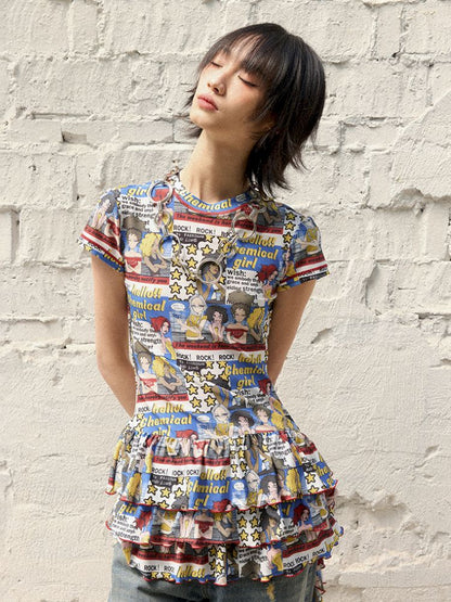 Manga Full Print Cake Dress【s0000012420】