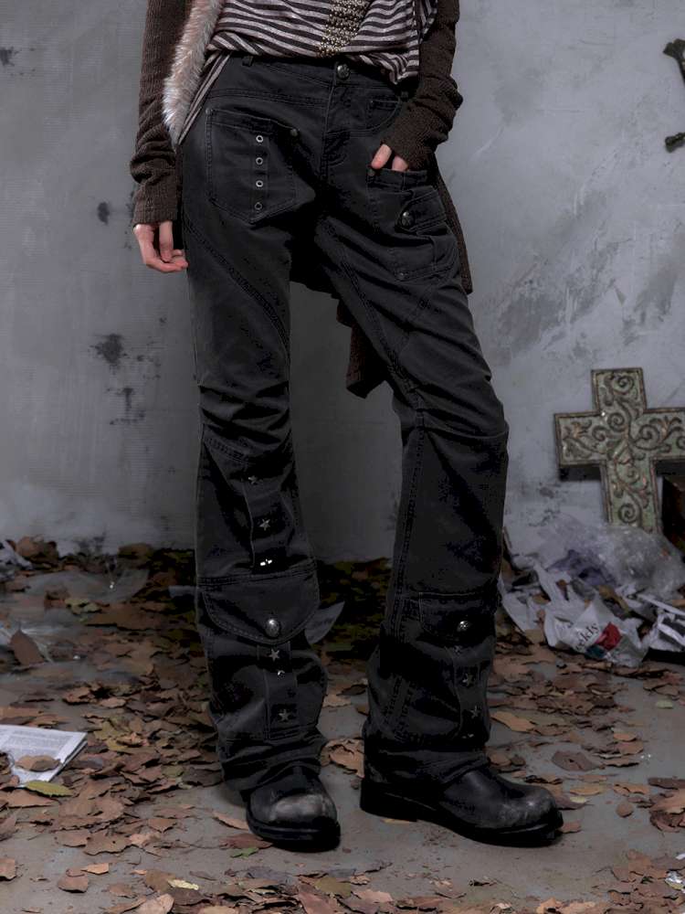 Slightly Flared Suede Casual Pants【s0000014480】