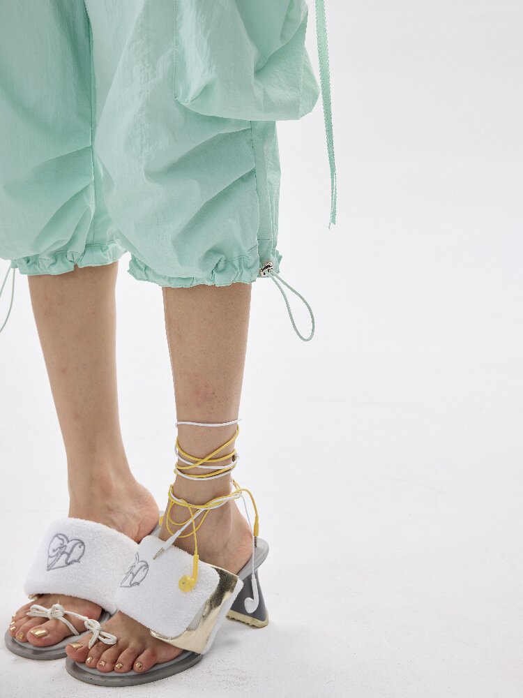 Mint Green Rhinestone Casual Pants【s0000017636】