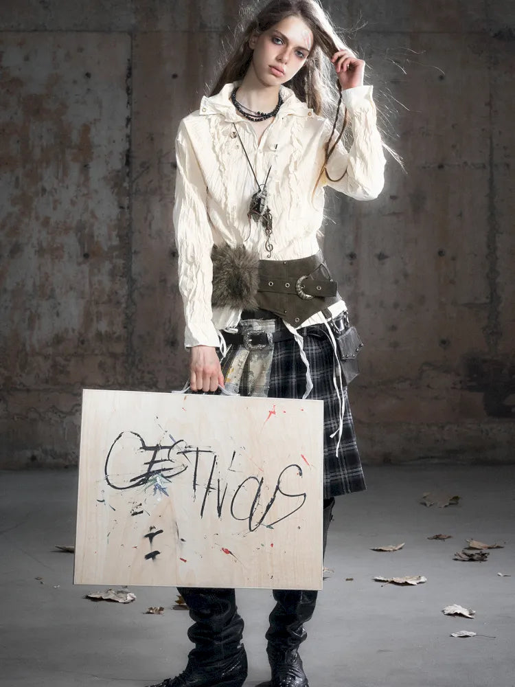 Patchwork Fringe Pocket Waist Belt【s0000013964】