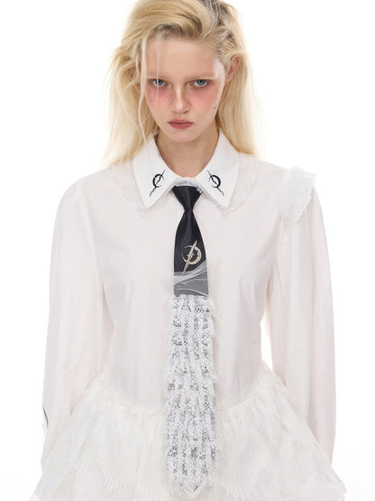 Punk Ballet Lolita White Lace Shirt【s0000012985】