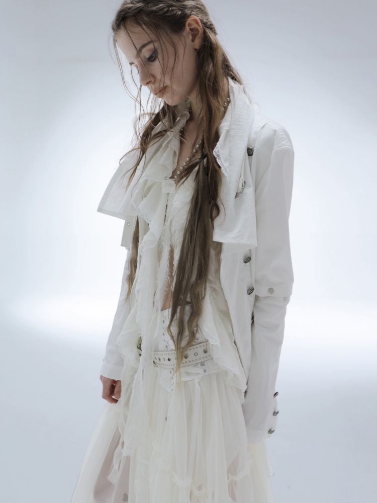 Original Textured Sheer Chiffon Blouse【s0000013908】