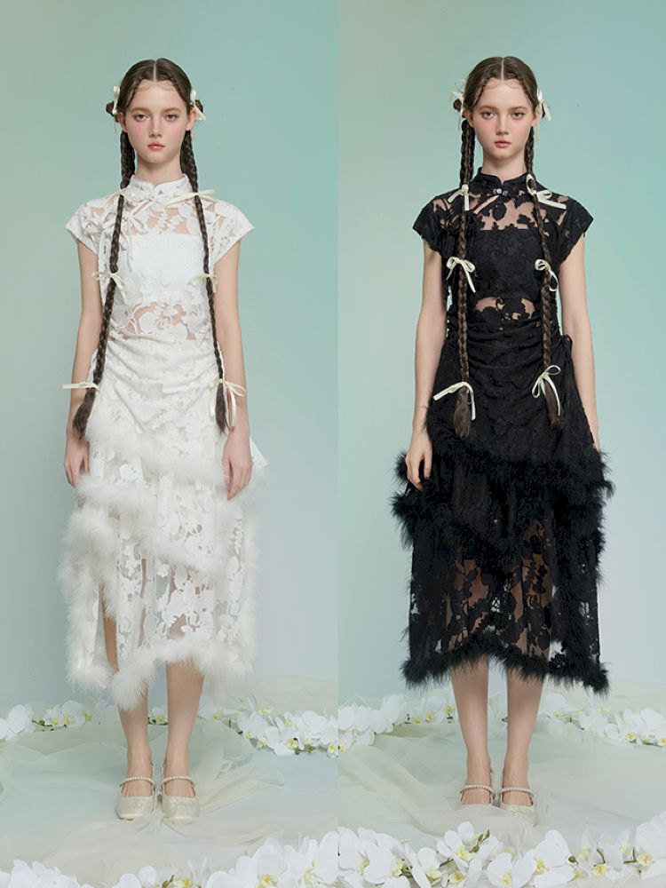 Burnt Flower Slim Temperament Set【s0000013593】