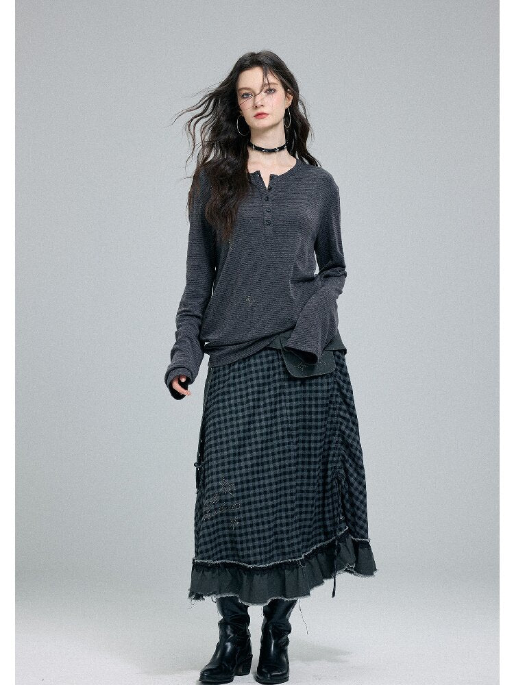Faded Striped Hot Diamond Knit Top【s0000016260】
