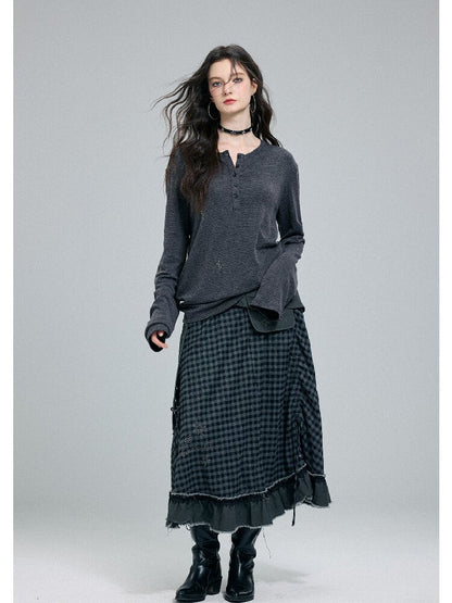 Faded Striped Hot Diamond Knit Top【s0000016260】