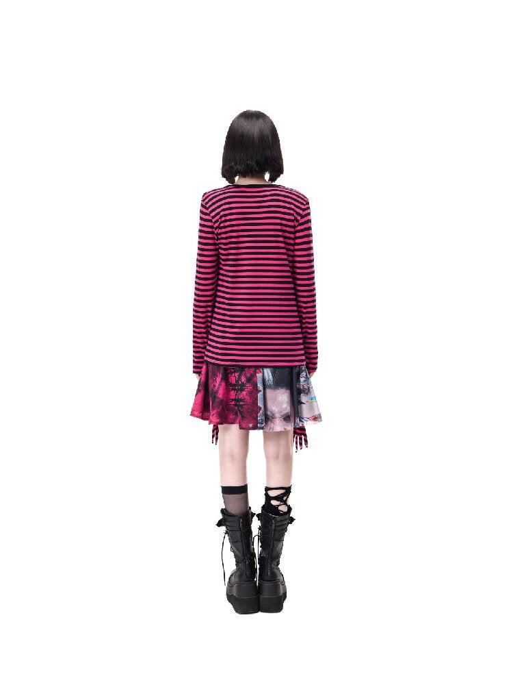 Portrait Patchwork Plaid Mini Skirt【s0000017726】