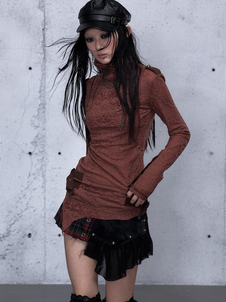 High Neck Jacquard Knit Base Top【s0000015550】