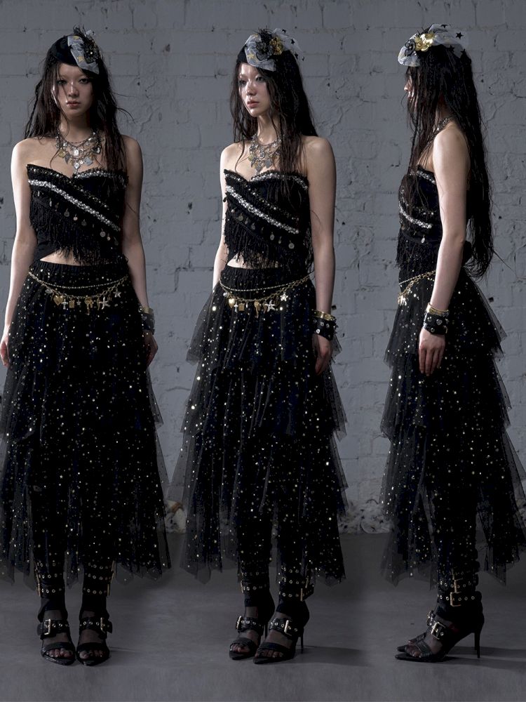 Multi-Layered Mesh Cake Skirt【s0000012789】