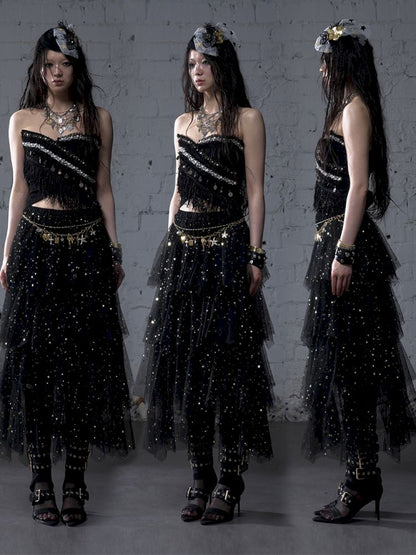 Multi-Layered Mesh Cake Skirt【s0000012789】