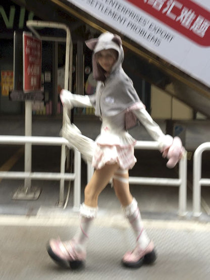 Cat Ears Hooded Short Coat Poncho【s0000011845】