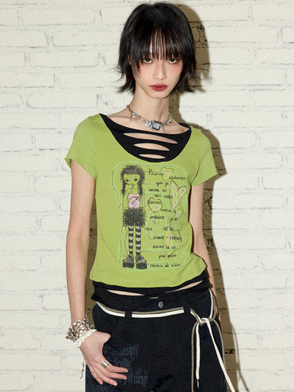 Fake Two Piece T-Shirt【s0000012421】