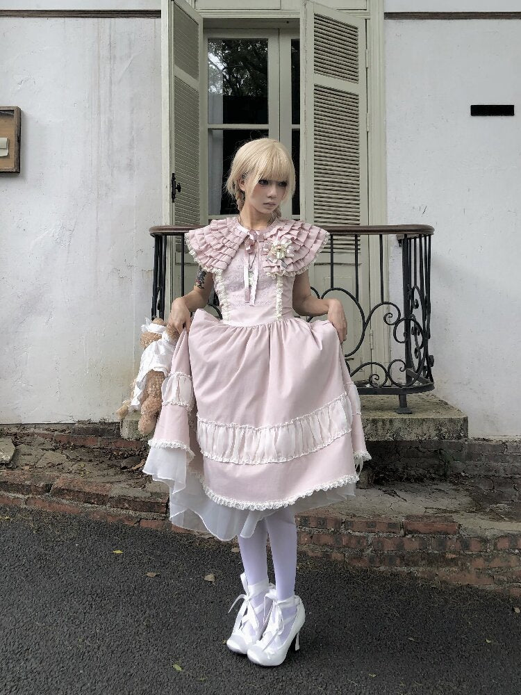 Original Lace Mesh Embroidered Skirt Set【s0000016890】