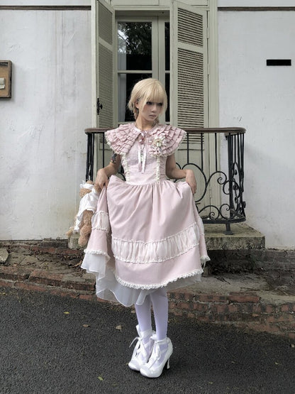 Original Lace Mesh Embroidered Skirt Set【s0000016890】
