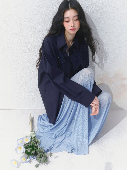 Tansparent a-line tulle dress【s0000012149】