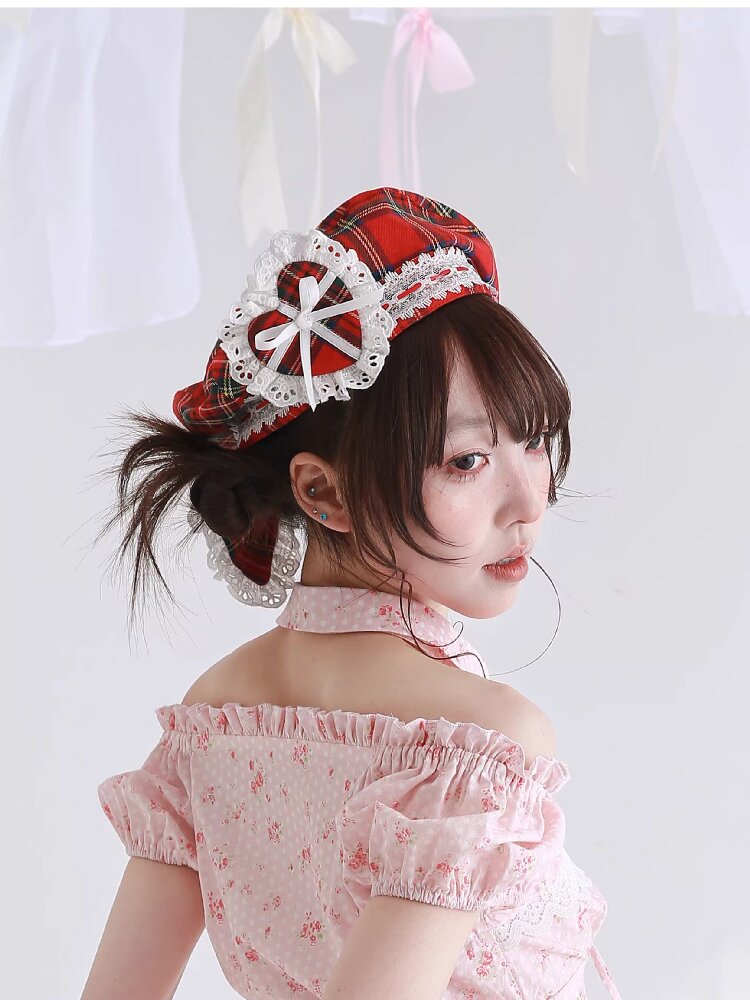Red Vintage Antique Lolita Beret【s0000016558】