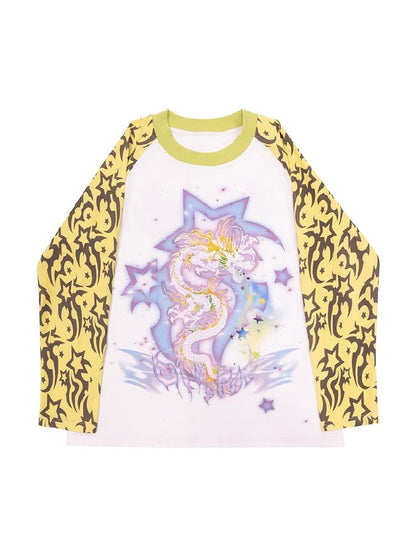 Dragon Print T-Shirt【s0000005968】
