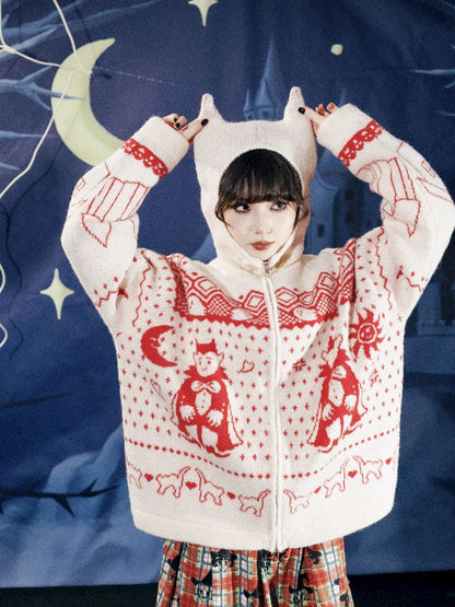 Cat Ears Devil's Tail Cardigan【s0000011559】